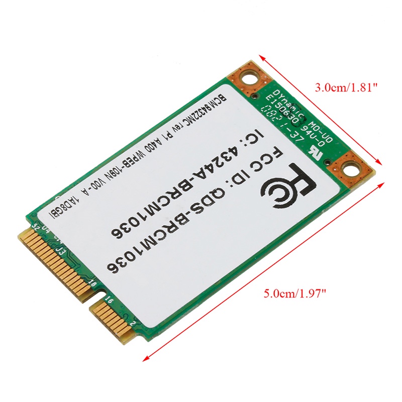 Thẻ WiFi WLAN Mini PCI-E 802.11BGN 300Mbps Không Dây Cho HP