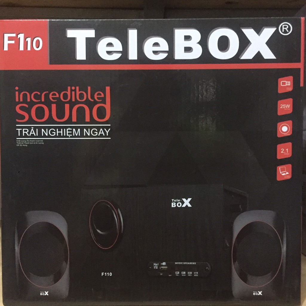 [SIÊU SALE] Loa vi tính bluetooth F110 Telebox Chỉnh Bass Treb siêu hay