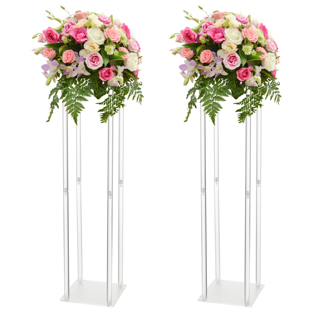 Giá Đỡ Chậu Hoa Bằng Acrylic Trong Suốt Phong Cách Bắc Âu 1450g 7.9X7.9X31.5In