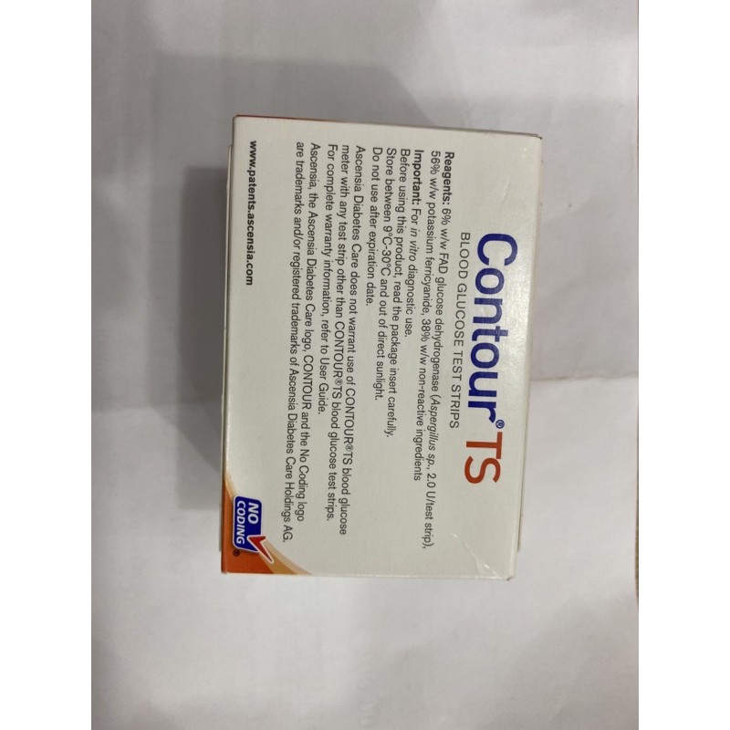 QUE THỬ ĐƯỜNG HUYẾT CONTOUR TS HỘP 100 QUE TETS