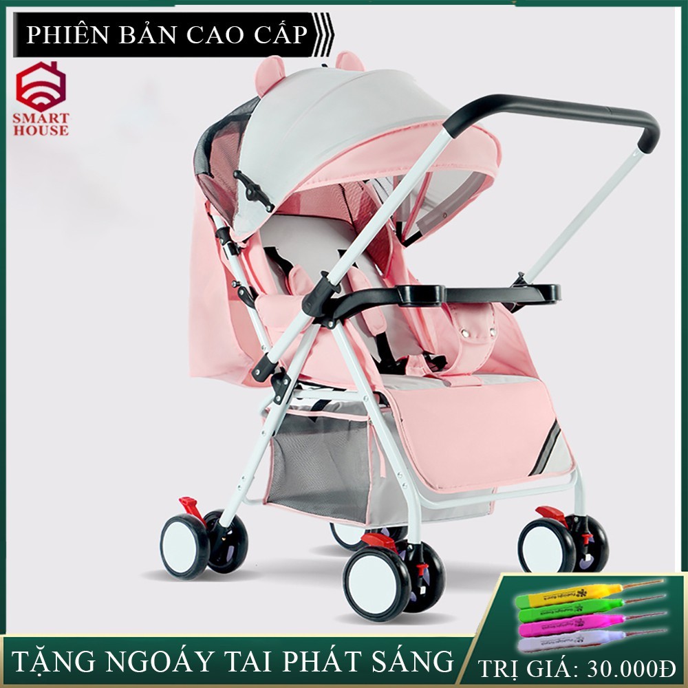 Xe đẩy cho bé, xe đẩy cho em bé 2 chiều 3 tư thế, gấp gọn bánh xe chống sóc ,bảo hành 12 tháng