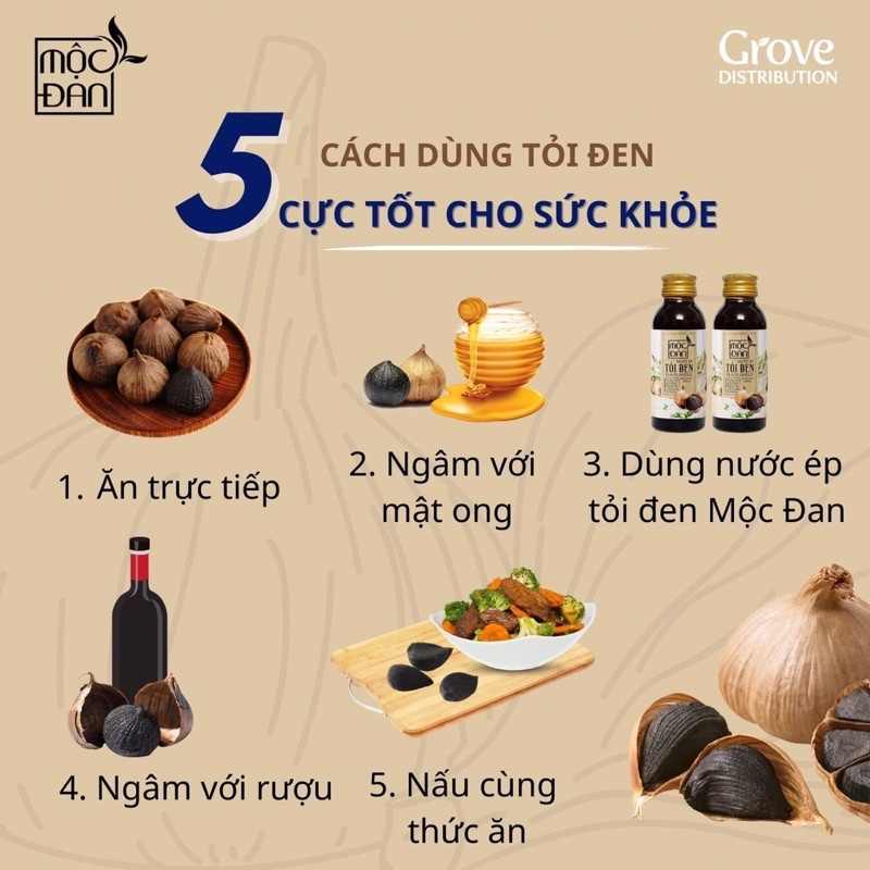 (sale 50%)Nước Ép Tỏi Đen Mộc Đan Black Garlic Hộp 10 chai x100ml (WN)