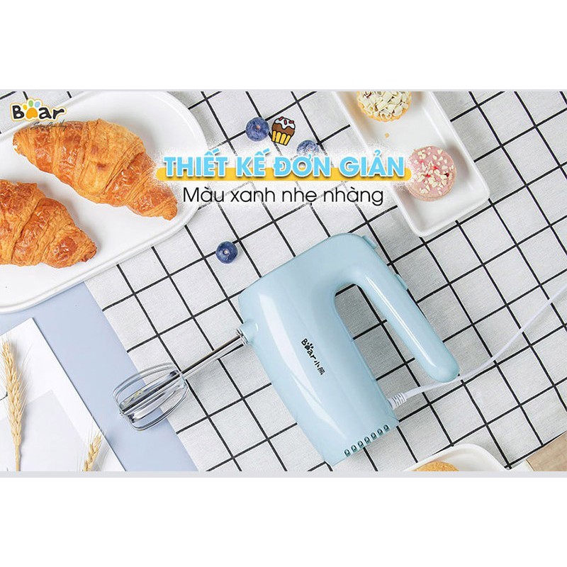 Máy đánh trứng cầm tay Bear DDQ-B02P5 Đa năng, Thiết kế tiện lợi, Công suất lớn, Dễ dàng sử dụng, Hệ thống tản nhiệt