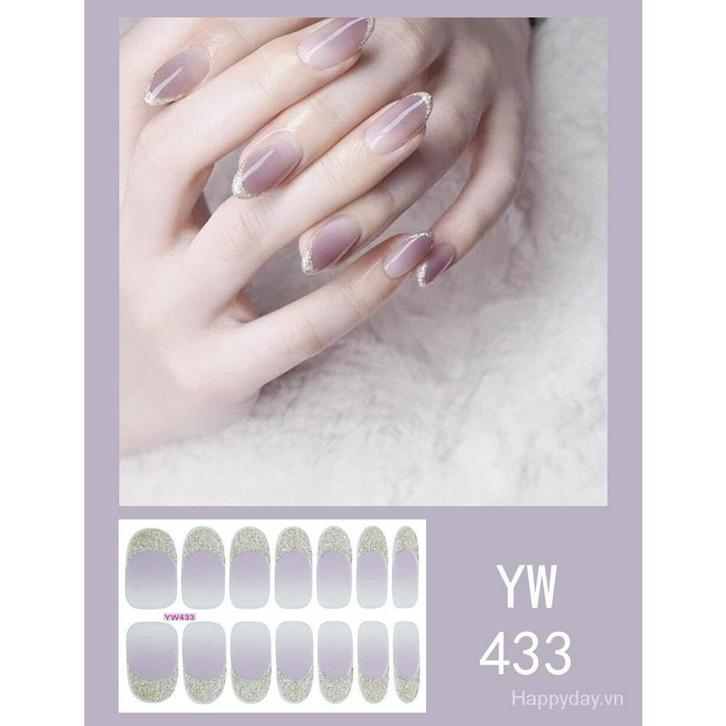 Bộ 14 miếng dán móng tay giả nhiều màu sắc dành cho bé gái,Miếng dán móng tay NailNina, miếng dán móng tay, miếng dán móng tay giả YW397-436