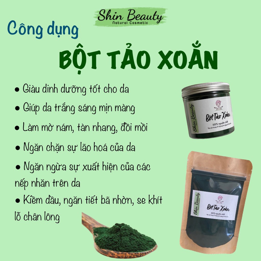 Bột Tảo Xoắn Nguyên chất Handmade | Thế Giới Skin Care