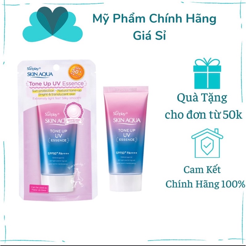 Kem chống nắng Skin Aqua Tone Up UV Essence SPF 50+ PA++++ 80gr