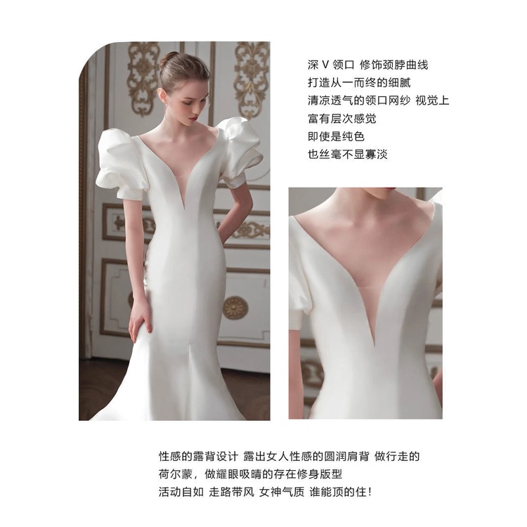 Chụp Ảnh Cưới Phong Cách Pháp Cá Nhân Hóa Nhỏ Nhắn Kiểu Dáng Đơn Giản Cao Cấp 2023 Đầm Mori Cô Gái Mori Mori Phong Cách Mori