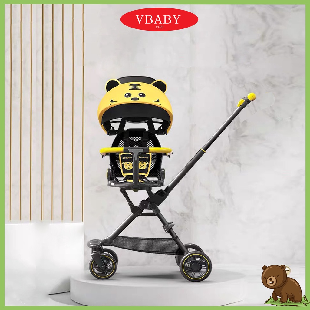 XE ĐẨY ĐẢO CHIỀU GẤP GỌN V-BABY J20 XOAY 360 ĐỘ NGÃ ĐƯỢC TỰA LƯNG VÀ XE ĐẨY V4