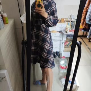[Oder] Váy sơmi kẻ MORAN🍀