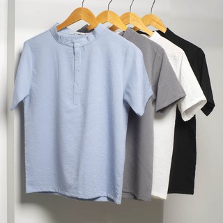 Áo Đũi Nam Cộc Tay, Chất Đũi Tự Nhiên, Mềm, Mịn, Mát