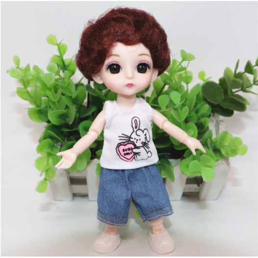 Búp Bê Em Bé Nam Ngộ Nghĩnh Baboliy BJD 1/12 Cao 16cm 13 Khớp
