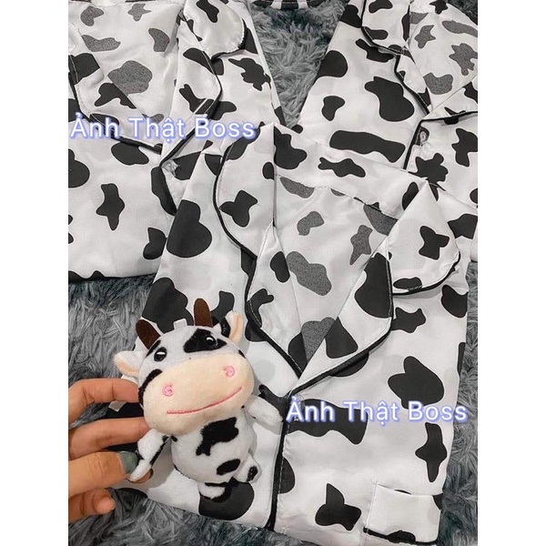 PIJAMA BÒ SỮA 🦋 SET Mặc Nhà Bộ Ngủ Nữ Loang Bò Sữa 🦋