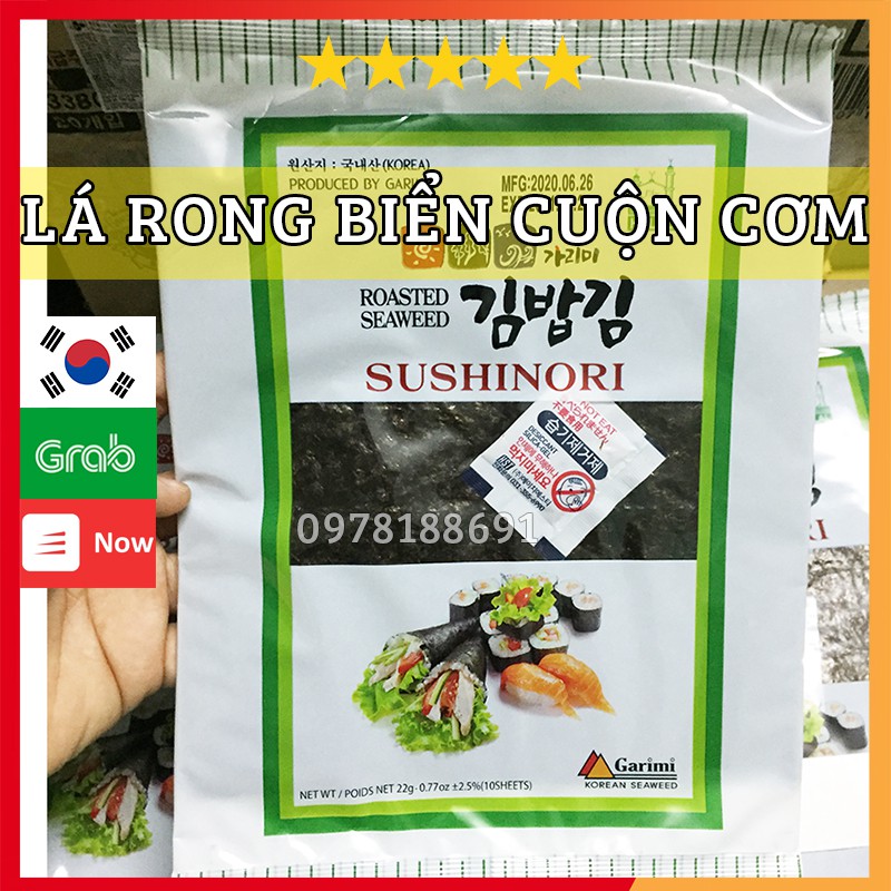 Rong biển cuộn cơm Lá rong biển cuộn cơm 10 lá Gimbab, Kimbap ,Sushi Hàn Quốc 22g