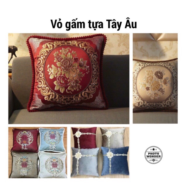 GỐI TỰA GẤM HOÀNG GIA TÂY ÂU