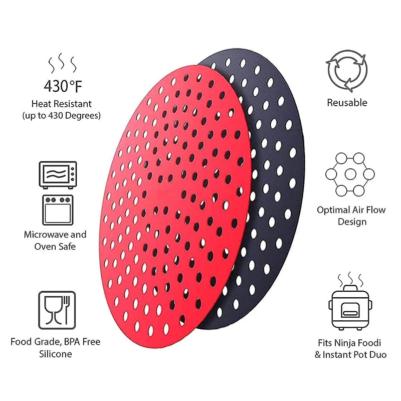 Tấm Lót Nồi Hấp Bằng Silicone Chịu Nhiệt Độ Cao Hình Tròn/ Vuông
