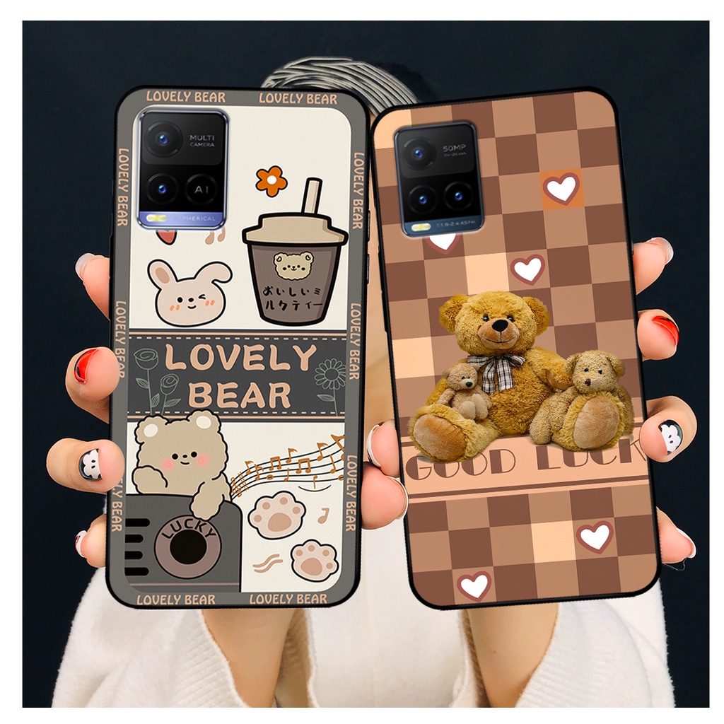 Ốp lưng Vivo Y21 / Y21s - Vivo Y33s in hình gấu bear dễ thương, bền đẹp