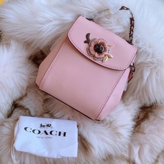 Balo Coach hồng mini