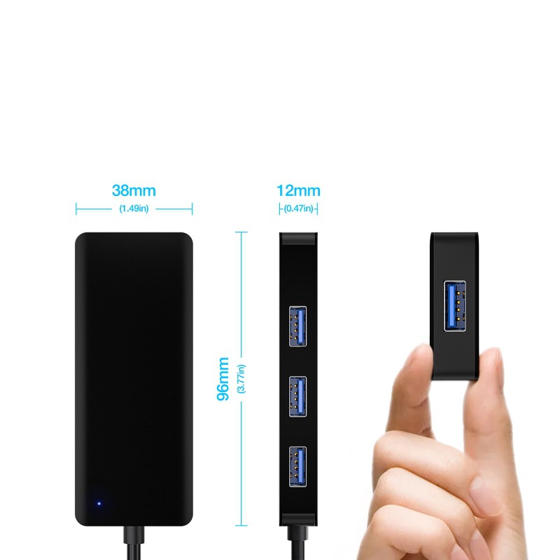 Bộ hub chia 4 cổng usb 3.0 siêu mỏng với 2 cổng usb 3.0 chất lượng cao