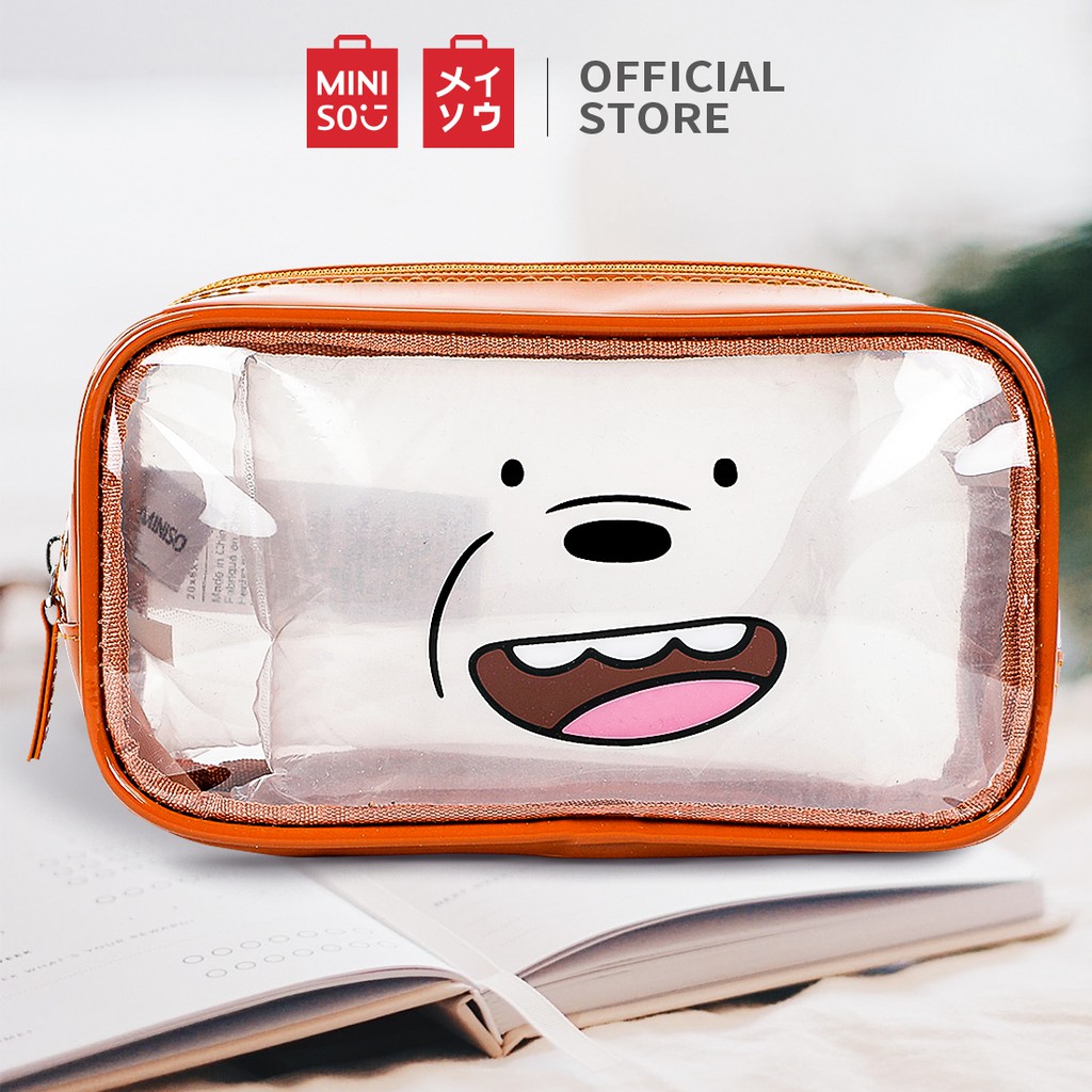 Túi đựng mỹ phẩm Miniso Bare Bears (Nhiều màu) - Hàng chính hãng