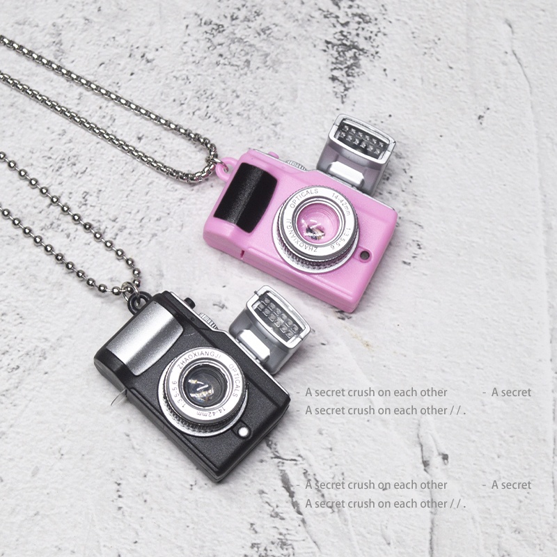 Vòng cổ mặt dây hình camera dạ quang phong cách Hàn Quốc thời trang cho nam và nữ