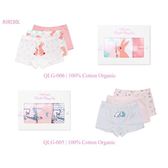 Quần đùi mặc váy trẻ em AIRCOOL chất cotton điều hoà mát mịn co dãn tốt