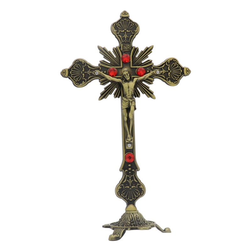 Tượng Chúa Jesus Bằng Kim Loại Phong Cách Vintage