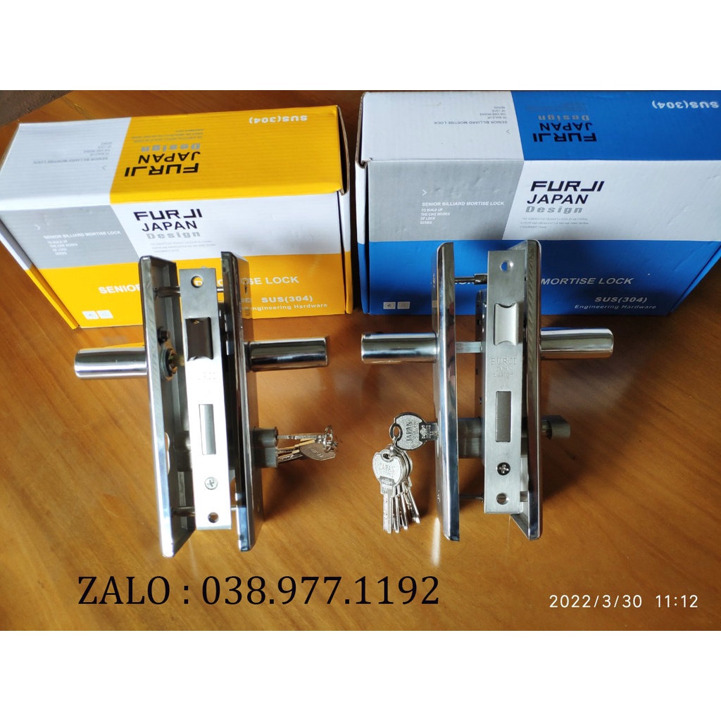 Khóa cửa thông phòng, khóa cửa gạt tay  INOX FURJI JAPAN CAO CẤP