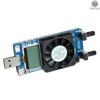 B&O Multi-functional 0.2A~3A 35W LCD USB Electronic Load Tester Module Adjustable Constant Current Resistance Power Battery Tester with Cooling Fan
