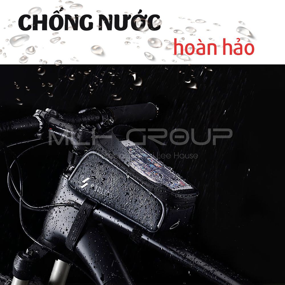 Hộp Túi Xe Đạp Có Giá Đỡ Đựng Điện Thoại Màn Hình Cảm Ứng Dưới 6.5 Inch Chống Thấm Nước MLH