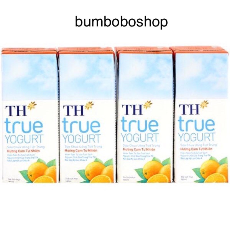 sữa chua uống tiệt trùng TH TRUE MILK vị dâu/cam/việt quất (lốc 4 hộpx180ml) | BigBuy360 - bigbuy360.vn