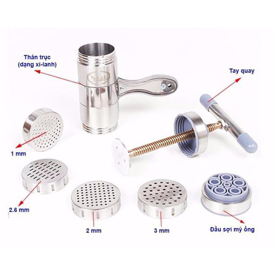 Dụng cụ làm bún mì tươi 5 đầu inox cao cấp - BX1629