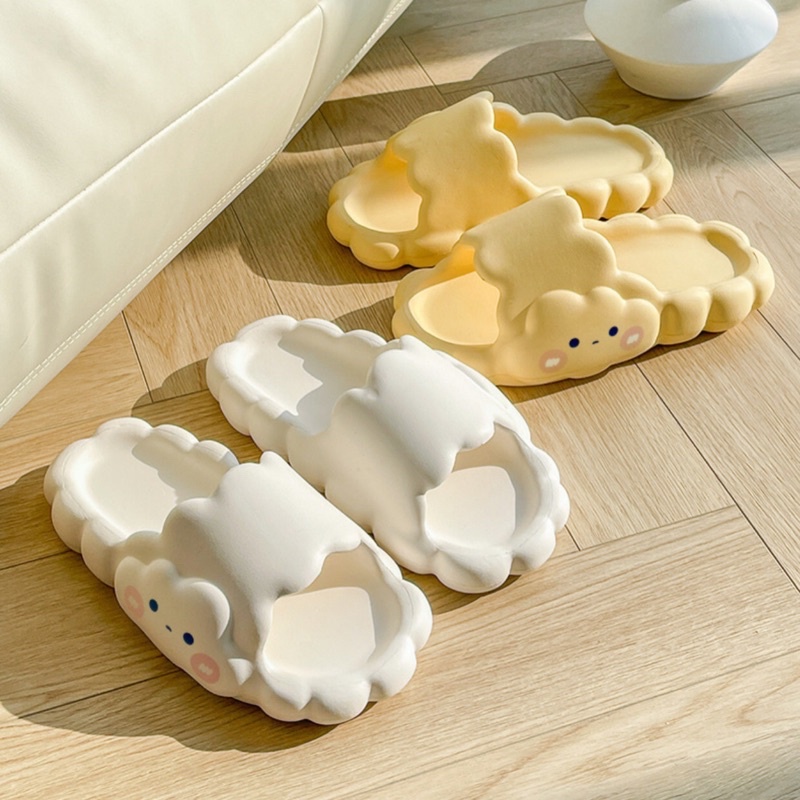 Dép bánh mì Dép đế cao đám mây cute có sẵn - Dép đi trong nhà ulzzang độn đế chống thấm nước