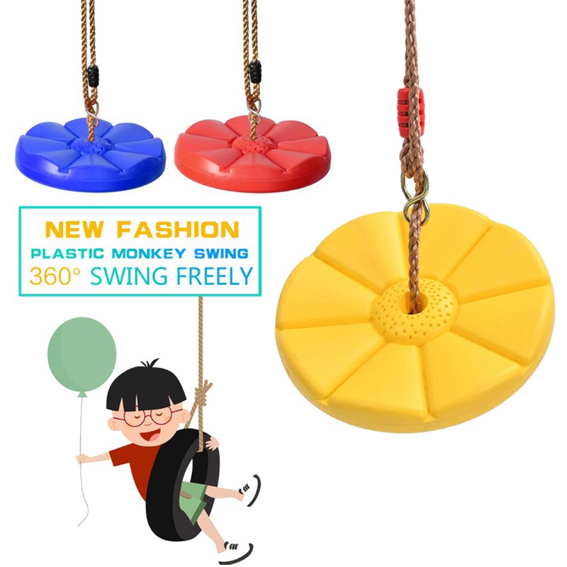 Bộ Xích Đu Đồ Chơi Bằng Nhựa Pe Dạng Đĩa Treo Có Thể Điều Chỉnh Cho Trẻ Em