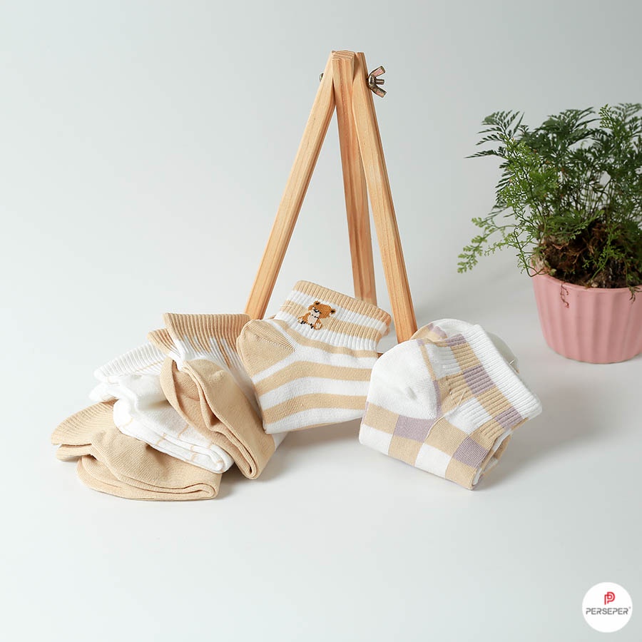 Tất vớ nữ cổ ngắn chất liệu vải co giãn bốn chiều, kiểu dáng phong cách Hàn Quốc - Cherry Shop
