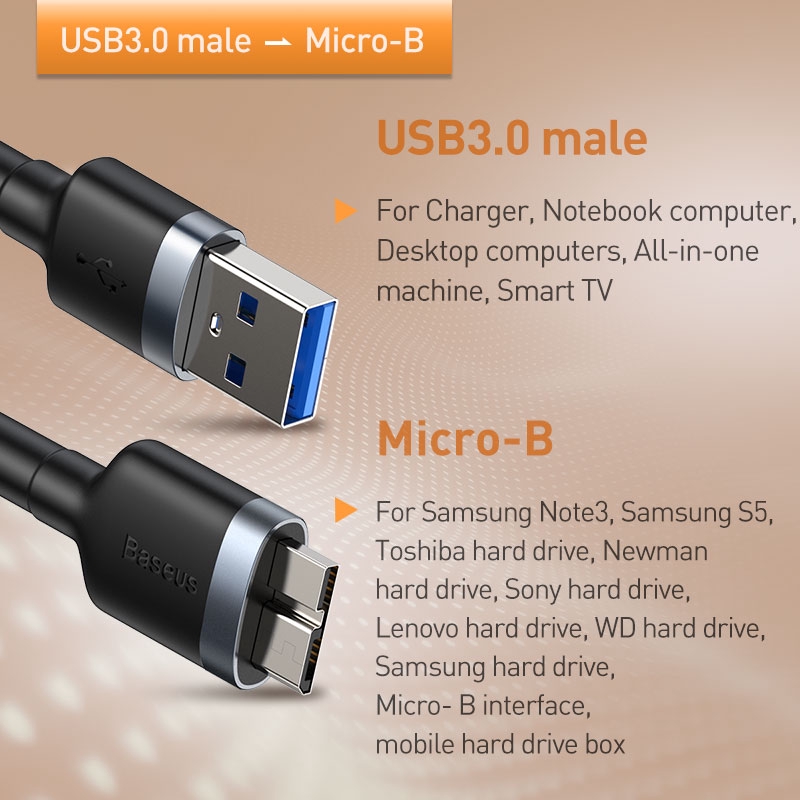 Dây cáp điều hợp USB 3.0 qua micro B 5GB cho ổ cứng HDD