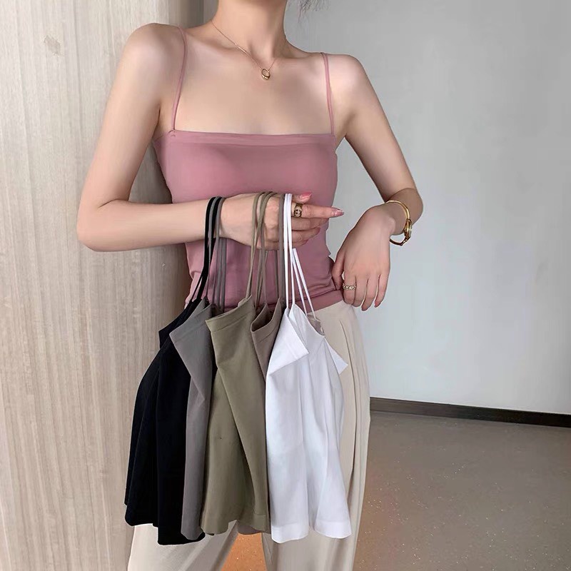 Áo Bra Nữ 2 Dây Mảnh Dáng Lửng Có Đệm Ngực Trend Mới Nhất 2057