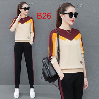 Đồ Bộ Thu Đông Nữ Thể Thao Thời Trang Dạo Phố Mặc Nhà Cao Cấp_B26