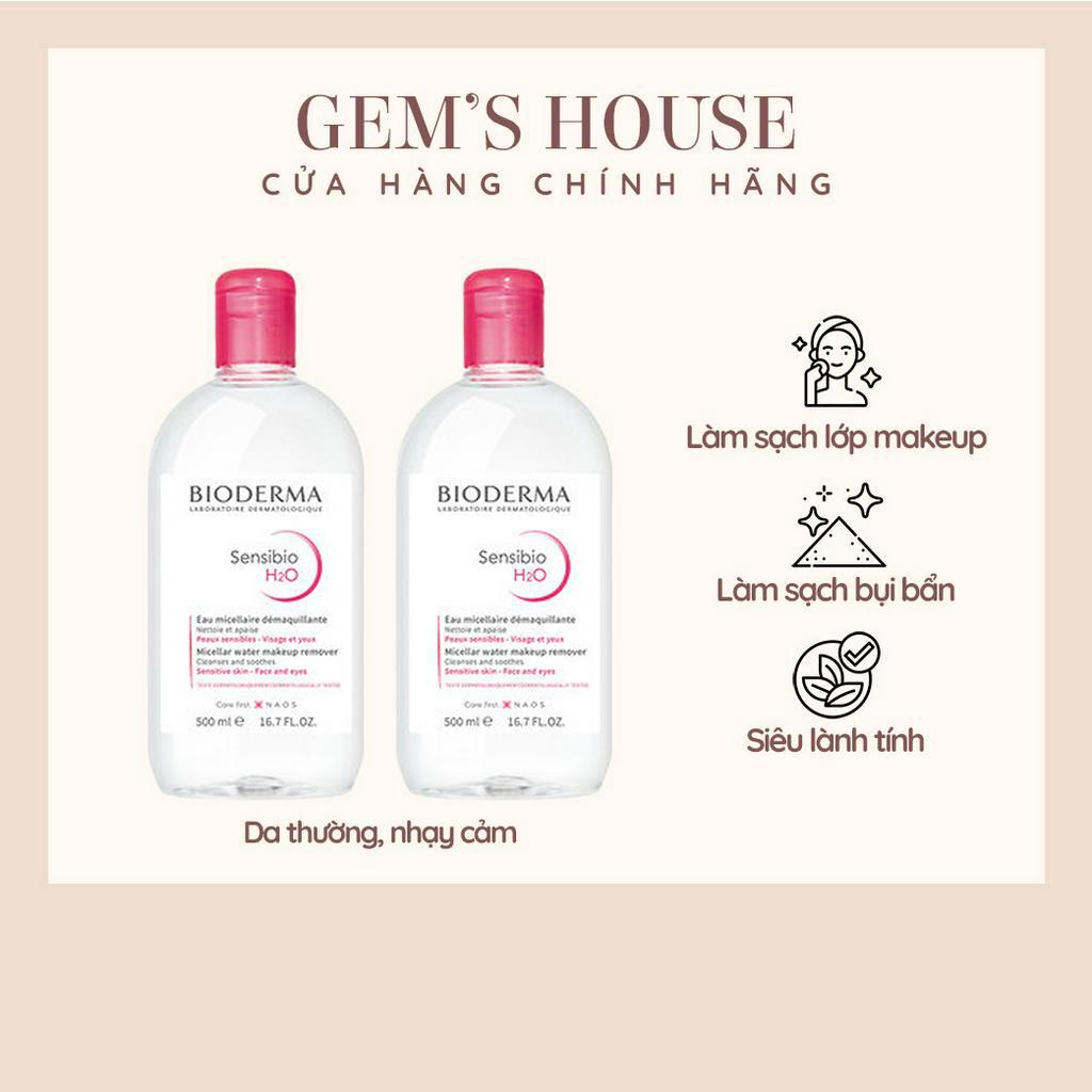 COMBO NƯỚC TẨY TRANG CHACOTT VÀ BIO.DERMA