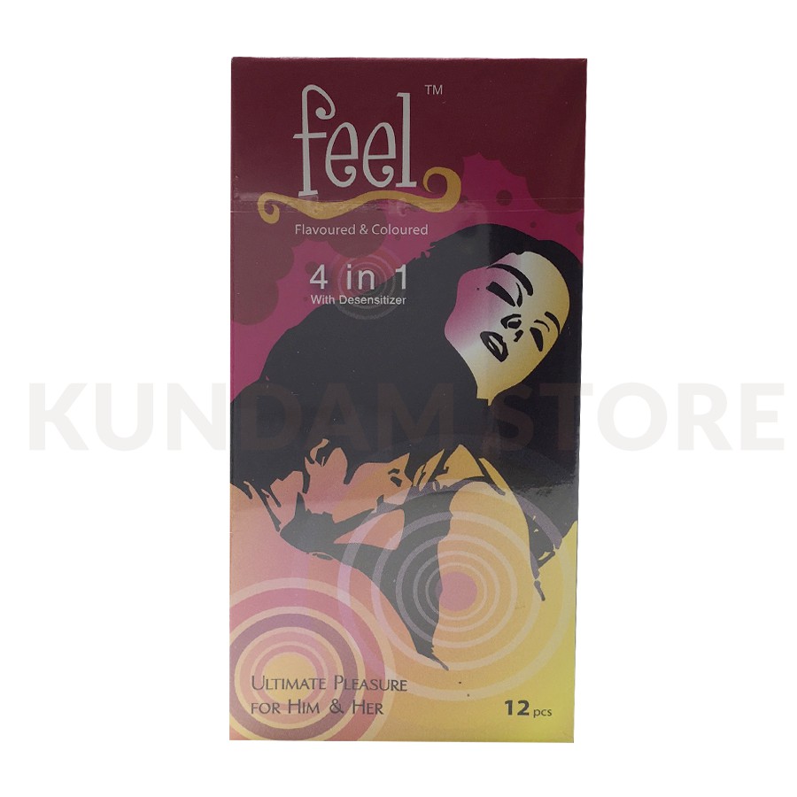 Bao cao su Gân gai Feel 4in1 Malaysia - Kéo dài cuộc yêu - Đưa người yêu lên đỉnh - Chống xuất tinh sớm tốt nhất -Hộp 12