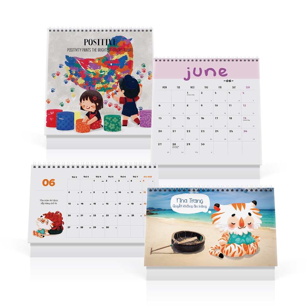 Combo lịch 2022 LIVE TO FLY SDstationery gồm 1 lịch bàn I CAN FLY và 1 lịch bàn LIVE LIKE A CHILD