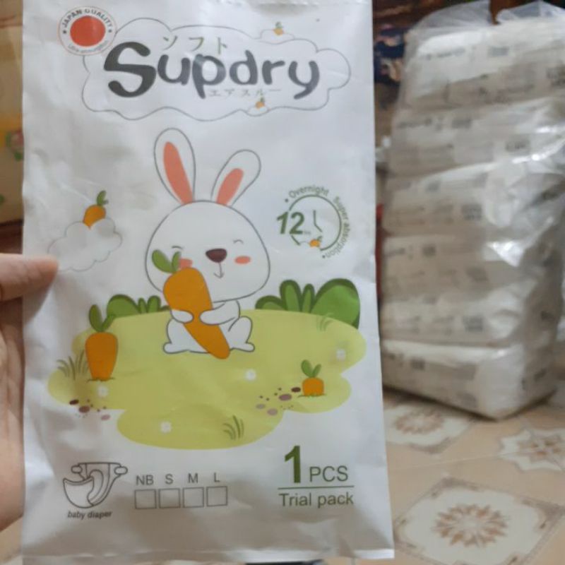 Bỉm supdry ( 1 miếng dùng thử ) đủ size S dán , M dán , M quần, L quần , XL quần