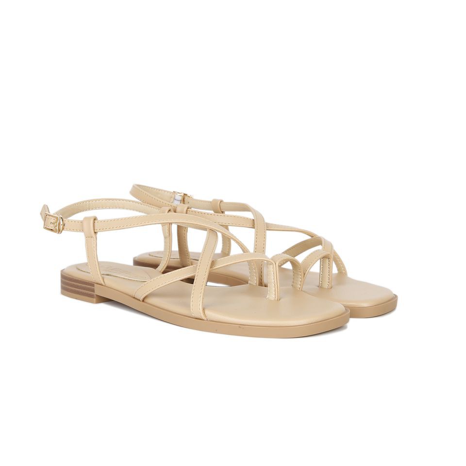 [Giảm Giá] Giày Sandal Hạnh Dung HD04426AD ( Màu kem - Đen - Hồng )