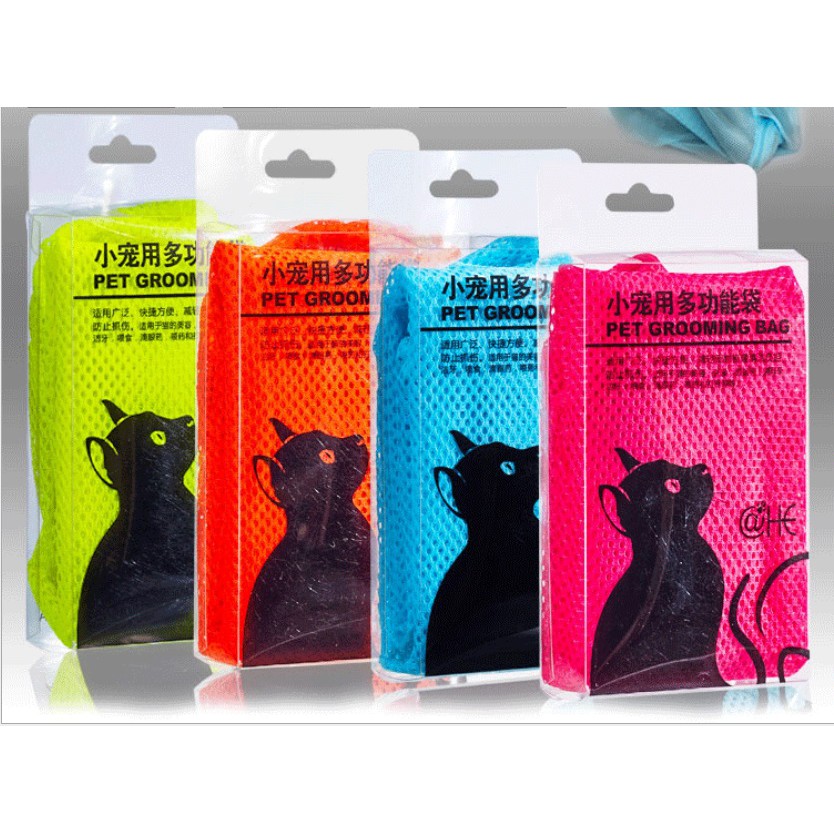 ❤❎(size to)(Y02)  Túi Lưới Đa Năng Hỗ Trợ Tắm Chó Mèo - Cắt Móng Vệ Sinh Tai Grooming Chó Mèo
