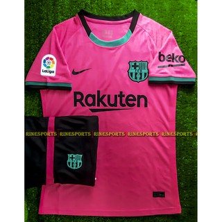 (Hàng Thailand Super) Bộ Áo bóng đá Barca ( Barcelona ) hồng sân khách 2020/2021 chuẩn thi đấu