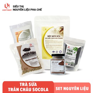 TRà sữa trân châu Socola set nguyên liệu tiện lợi Light Mart