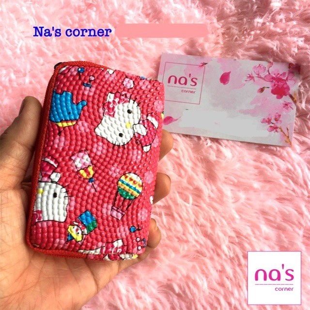 SALES Túi ví nhỏ mini kitty hoa bướm kiêm móc khoá móc khóa tiện dụng