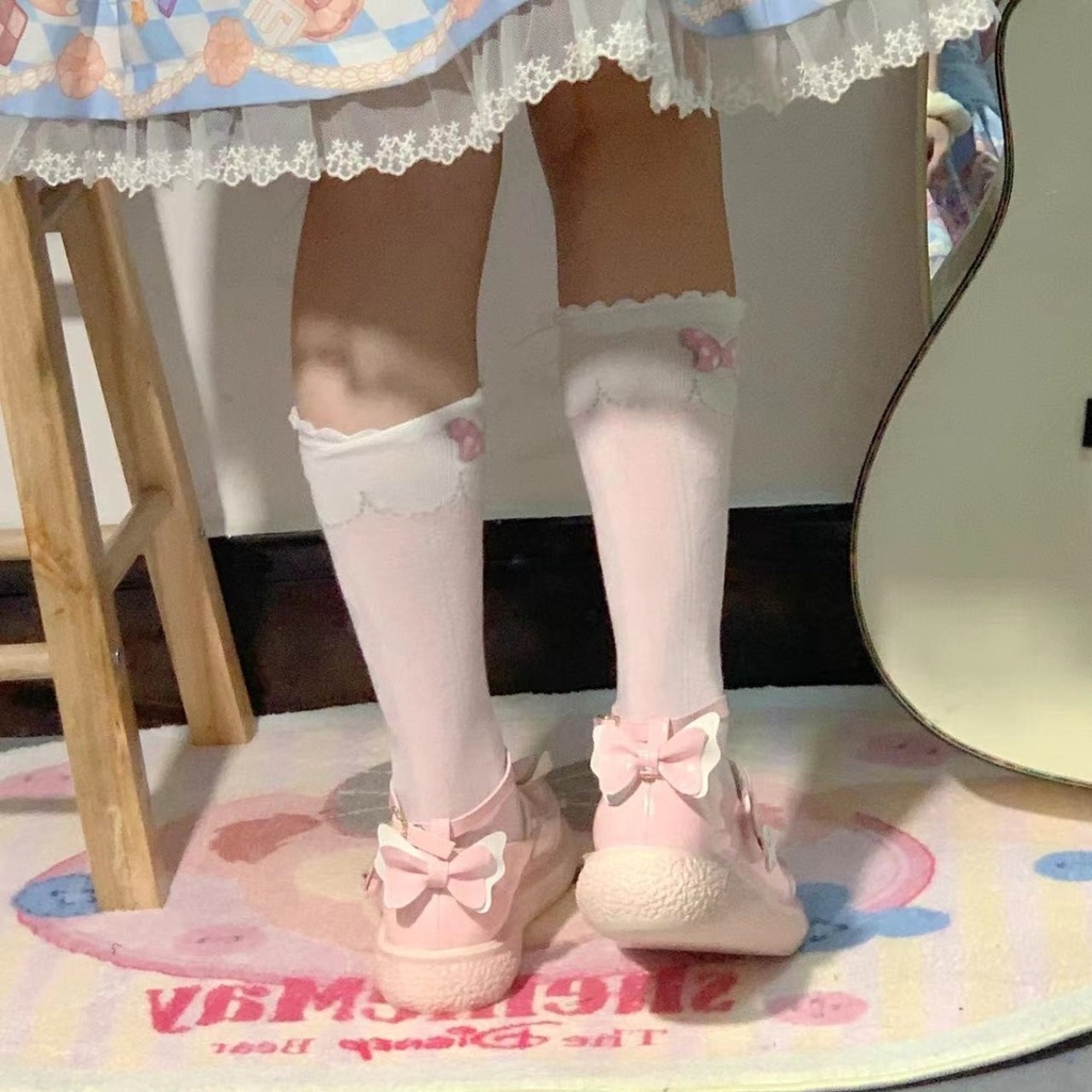 Giày Mary Jane Da Thật Đế Xuồng Phong Cách Lolita Jk Dễ Phối Đồ Cho Nữ