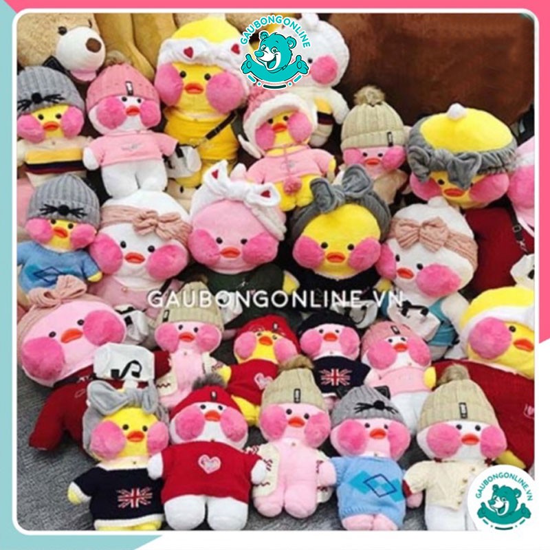 Vịt bông Lalafanfan má hồng siêu kute kích thước 80cm