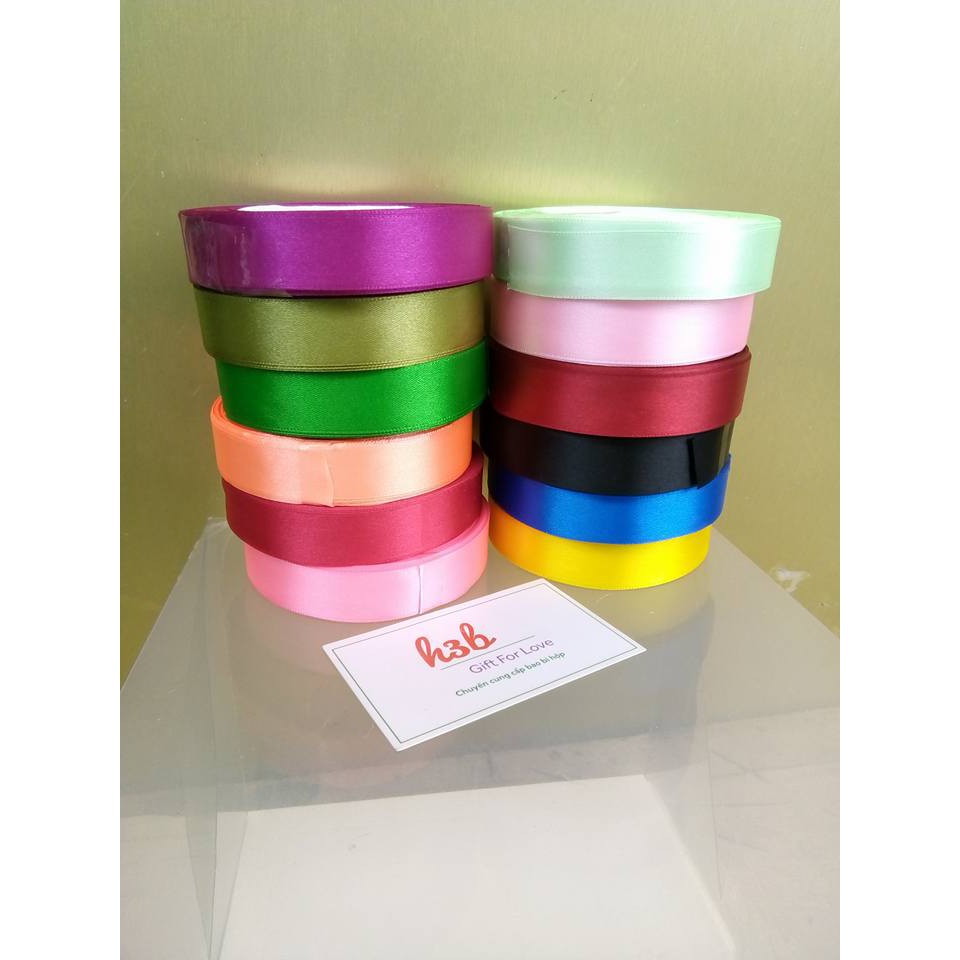 Ribbon satin  2cm/ 5 cuộn mix màu