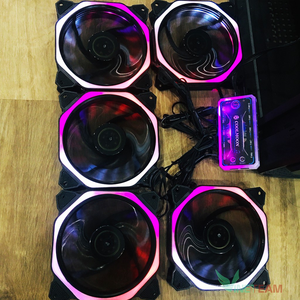 Fan coolmoon led RGB Siêu đẹp mẫu mới nhất 2021 dc3444